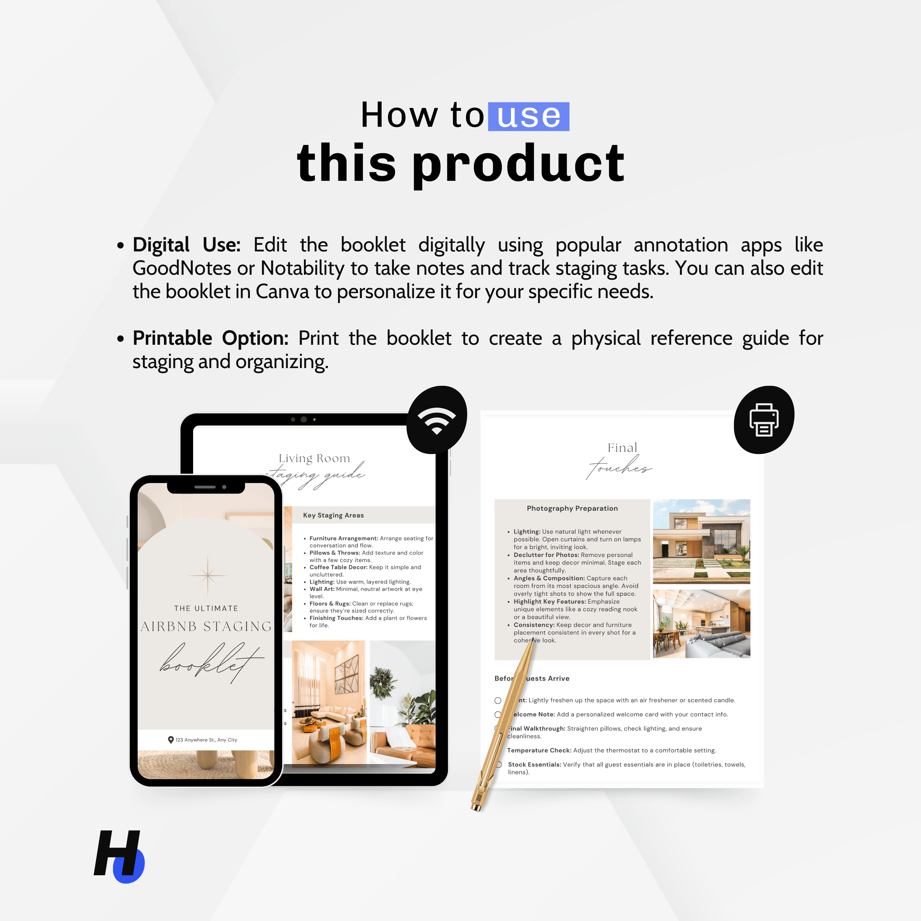 PLR Airbnb Staging Booklet - Hype PLR